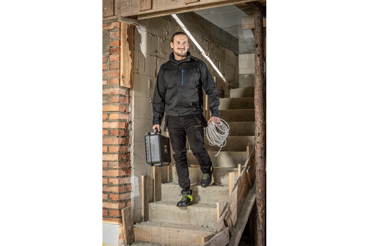 SAUTEN Полуботинки рабочие O1 FO SR черные/желтые hi-vis