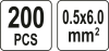 Кембрики термоусадні YATO обтискні 0,5- 6,0 мм², t≤ 105°C. 200 шт [60]