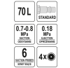 Пристрій для зливу оливи пневматичний на колесах YATO; V= 65 л, 6 зондів [1]