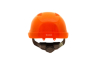 Каска захисна SIZAM (PE), помаранчева, з вентиляцією, з храповиком, з отворами для навушників / SAFE-GUARD 2260