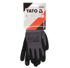 Рукавиці робочі нейлонові YATO покрите спіненим нітрилом з накрапленням, розмір 8, чорнр-сірі [12]