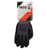 Рукавиці робочі нейлонові YATO покрите спіненим нітрилом з накрапленням, розмір 9, чорнр-сірі [12]
