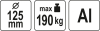 Присоски для монтажу скла (алюміній) YATO: 3-ри чашки Ø= 125 мм, m= 190 кг, 345х 282х 7 мм [12/96]