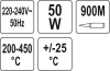 Паяльник мережевий YATO P= 50 Вт. з регулюванням t= 200- 450°С [10/100]