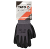 Рукавиці робочі нейлонові YATO покрите спіненим нітрилом з накрапленням, розмір 10, чорнр-сірі [12]