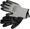 Рукавиці робочі захисні від порізів (HPPE) YATO покриті чорним поліуретаном, розмір 10 [12/120]