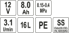 Оприскувач акумуляторний FLO ранцевий : 12В, 8 АГод, бак- 16 л, продукт.- 3 л/хв [1]