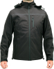 Куртка робоча SOFTSHELL з прикріпн капюшоном YATO розм S, чорна, 3 кишені, 96% поліест і 4% спандекс