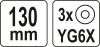Склоріз з 3 дисковими різцями YATO : L= 130 мм [10/150]
