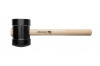 Молоток резиновый, черный, 800 г с деревянной рукояткой
