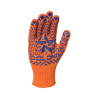 Оранжевая перчатка с синей звездой ПВХ 7 класс АРТ. 564