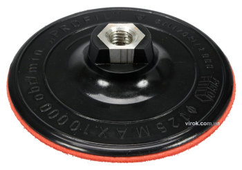 Круг-насадка шліфувальна VOREL з липучкою : Ø-125мм з гайкою М14 [20]