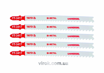 Полотно для електролобзика(метал) YATO : 10-5TPI, L= 130 мм, Уп. 5 Шт. [25/250]