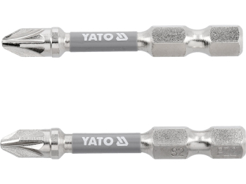 Насадка викруткова YATO PZ2 х 50мм. HEX 1/4", покрита нікелем, 2шт.[10]