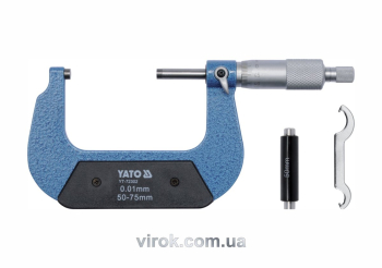 Мікрометр YATO з точністю 0.01 мм в діапазоні 50 - 75 мм [50]