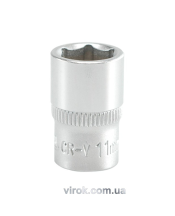 Головка торцева 6-гранна YATO : квадрат 1/4", М= 11 мм, L= 25 мм [24/240/400]