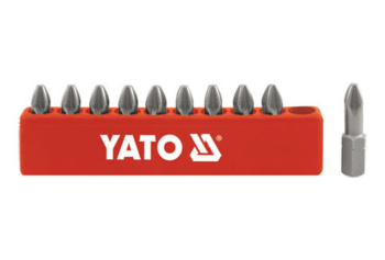 Набір насадок викруткових YATO : "Pozidriv" РZ1 x 25 мм. HEX 1/4" 10 шт. [25/200]