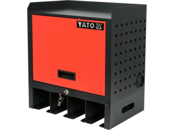 Шафа для електроінструменту YATO 480x 430x 280 мм, 4 гнізда, 2 ключі, металева [1]