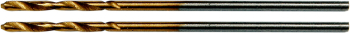 Свердла по металу титанові YATO : HSS-TIN, Ø= 1.0 мм, l= 34/12 мм, 2 шт [50/500]