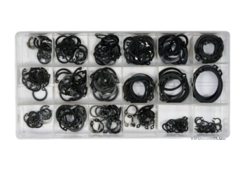 Стопорні кільця зовнішні і внутрішні YATO; Ø= 6- 20 мм, наб. 225 шт. [5/20]