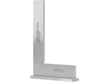 Кутник слюсарний 90° YATO з широкою основою, 150 х 100 мм [50]