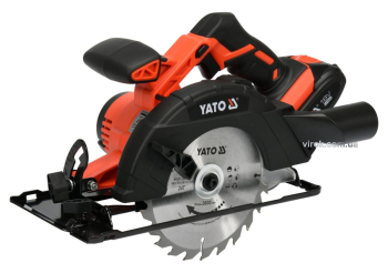 Пила дискова акумуляторна YATO Li-Ion, 18В, 2АГод для диска Ø=165/16мм з зарядн. пристроєм [2]