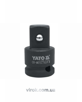 Перехідник ударний YATO : квадрат 1/2" - 3/4", L= 48 мм [40/160]