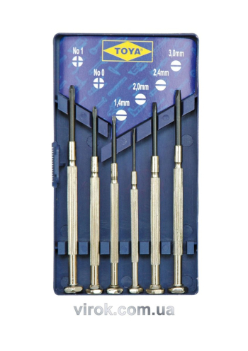 Набір викруток прецизійних VOREL : SL. Cr-V 6 Шт. [20/100]