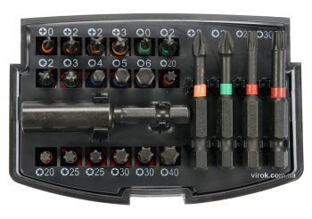 Набір насадок викруткових ударних YATO з тримачем : 1/4", 23 шт. [20]