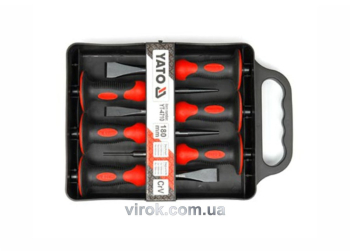 Зубило та пробійник з протектором YATO, Набір 6пр.  l=180мм [4/16]