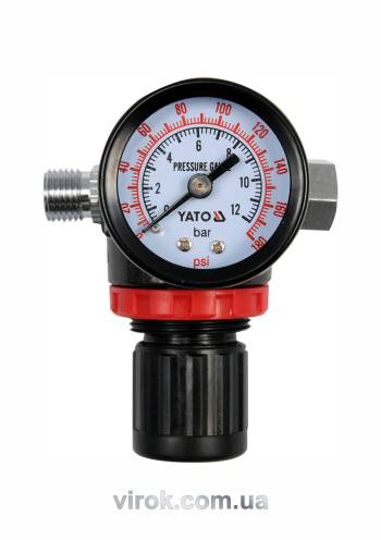 Клапан редукц. пневмат-й з манометром YATO, 1/4", P= 1.2 MPa  [25/50]