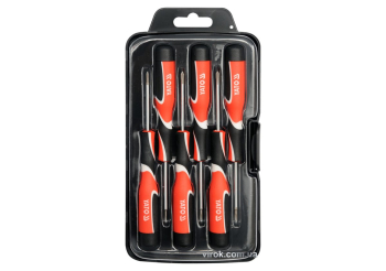 Набір викруток плоских, хрестових прецизійних  YATO : SL, PH. 6 шт. [6/36]