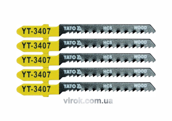 Полотно для електролобзика(дерево) YATO : 13TPI, L= 75 мм. Уп. 5 Шт. [50/250]