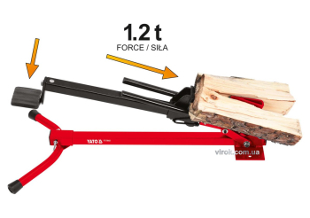 Дровокол ножний YATO : до заготовки l= 430 мм, Ø= 60-180 мм, сила натиску- 1.2 т [2]