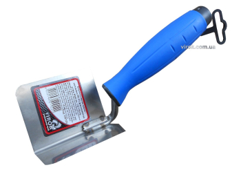 Кельма кутова внутрішня з нержавійки PROFI , двокомпонентна ручка, 80х60 мм , ТМ VIROK