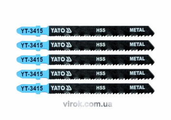 Полотно для електролобзика(метал) YATO : 24-10TPI, L= 100 мм, Уп. 5 Шт. [25/250]