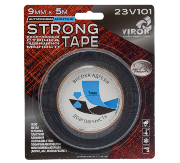 Стрічка автомобільна 2-стороння VIROK Strong Tape; 9 мм х 5 м [10]