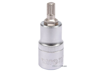 Головка торцева YATO квадрат 1/2 "SPLINE" М8, L= 55 мм [40/240]