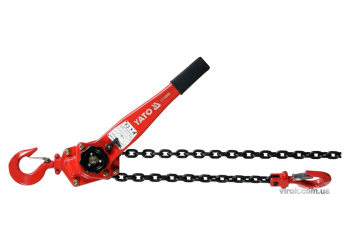 Лебідка ланцюгова ручна YATO : з дотягувачем, H= 1.5 м, F= 1.5 т  [1]