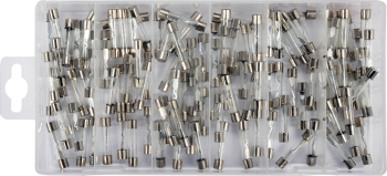 Запобіжники електромережі зі скляною прозорою оболонкою YATO : Ø6 x 30 мм, 5-30 А, 120 шт [5/20]