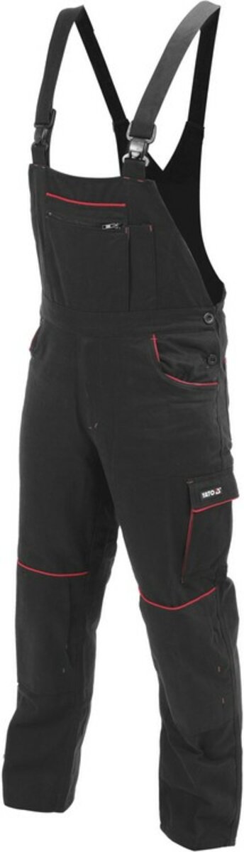 Комбінезон робочий COMFY YATO чорно-червоний, 9 кишень, 100% бавовна [10]