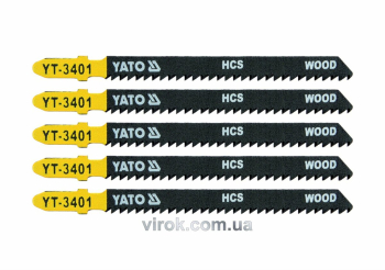 Полотно для електролобзика (дерево-пластик) YATO : L= 100 мм. [50/250]