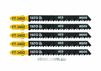 Полотно для електролобзика (дерево) YATO : 8TPI, L= 100 мм. Уп. 5 Шт. [50/250]