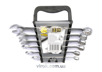 Ключі ріжково - накидні VOREL Cr-V, М 8-17 мм, Набір 6 шт. [4/40]