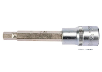 Головка торцева YATO квадрат 1/2 HEX M8, L= 100 мм. подовжена [20/120]