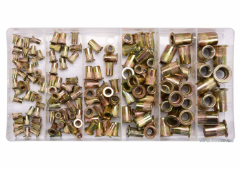 Нітогайки сталеві YATO з різними розмірами М3-М10, 150 шт. в футлярі [24]