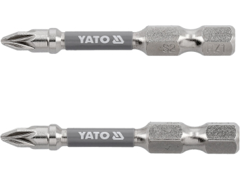 Насадка викруткова YATO PZ1 х 50мм. HEX 1/4", покрита нікелем, 2шт.[10]