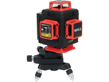 Нівелір YATO лазерний на 4-площини зелен пром діап- 30 м, живл.- 2 Li-Ion акумул 3.7 V, міні-штатив