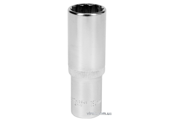 Головка торцева 12-гранна YATO : подовжена, квадрат 1/2", М= 19 мм, L= 77 мм [12/60/120]