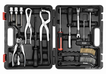 Набір інструменів для обслуговування гальмівної системи авто YATO : 1/2", 3/8", CrV, 15 шт. [4]